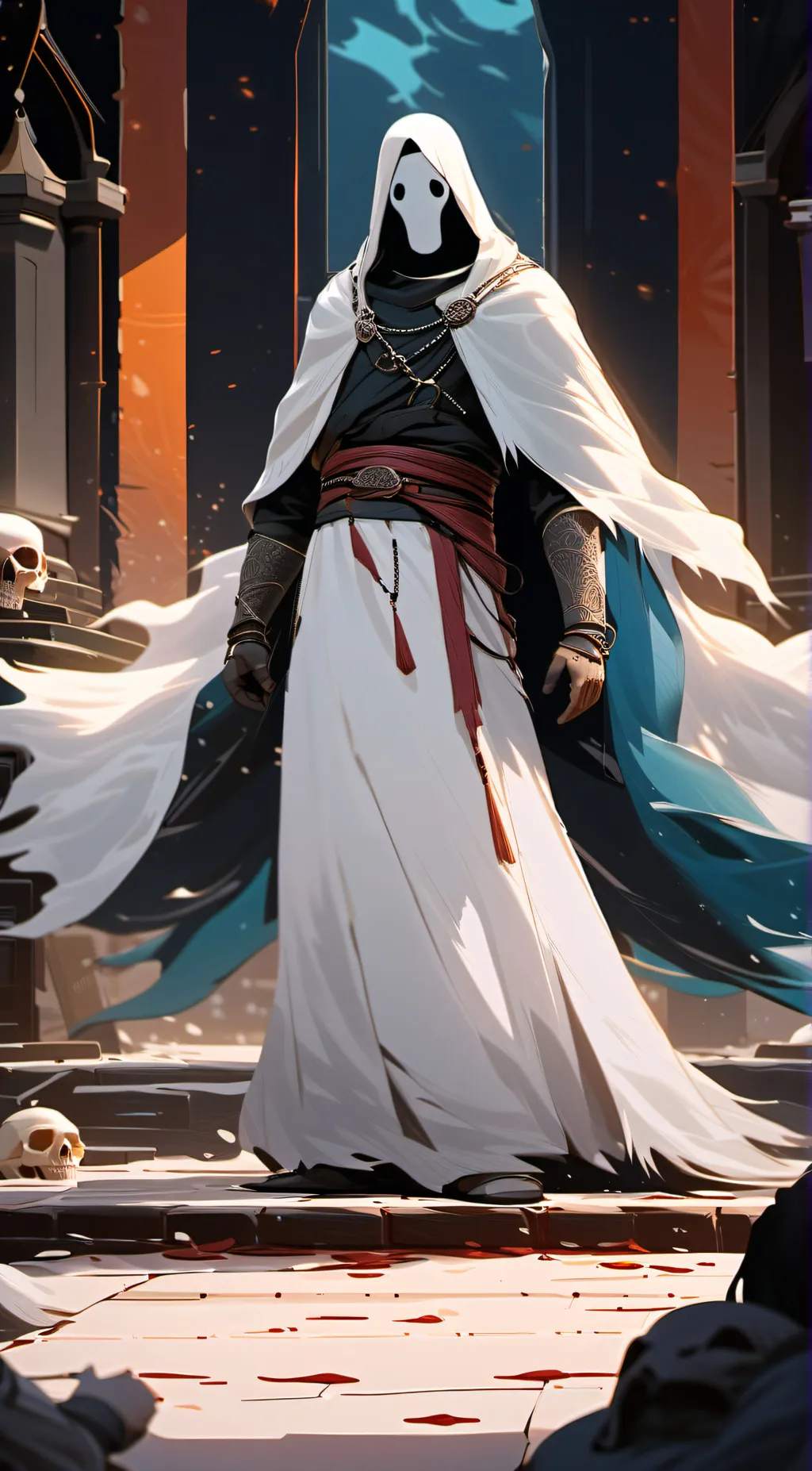 ai character: blood ghost  background