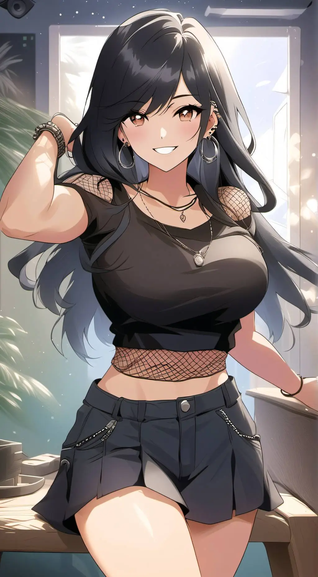 ai character: Natalie (goth) background