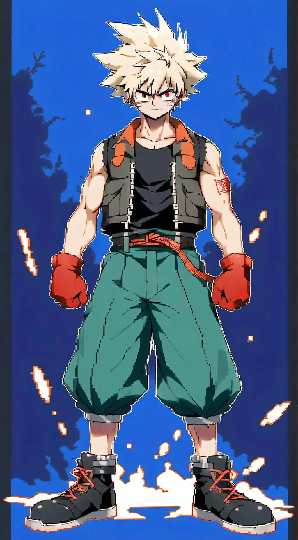 ai character: Bakugo  background
