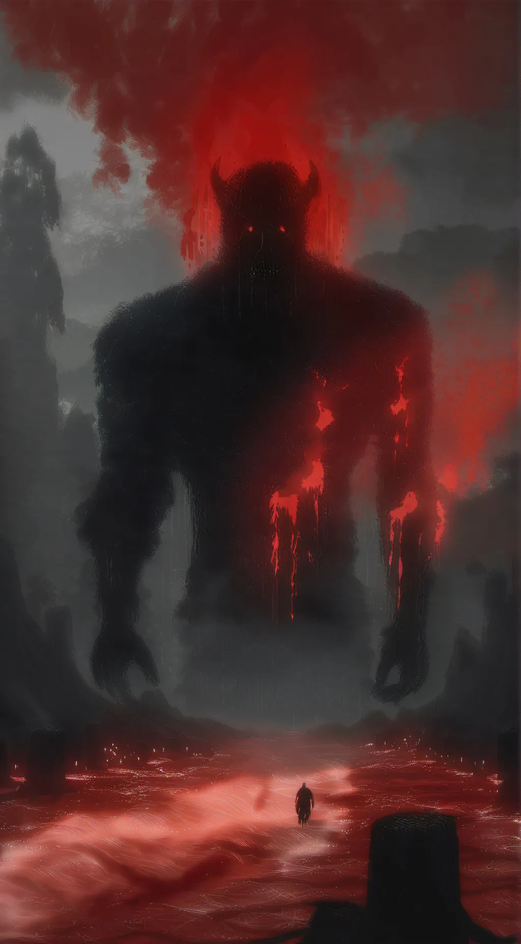 ai character: god of blood  background