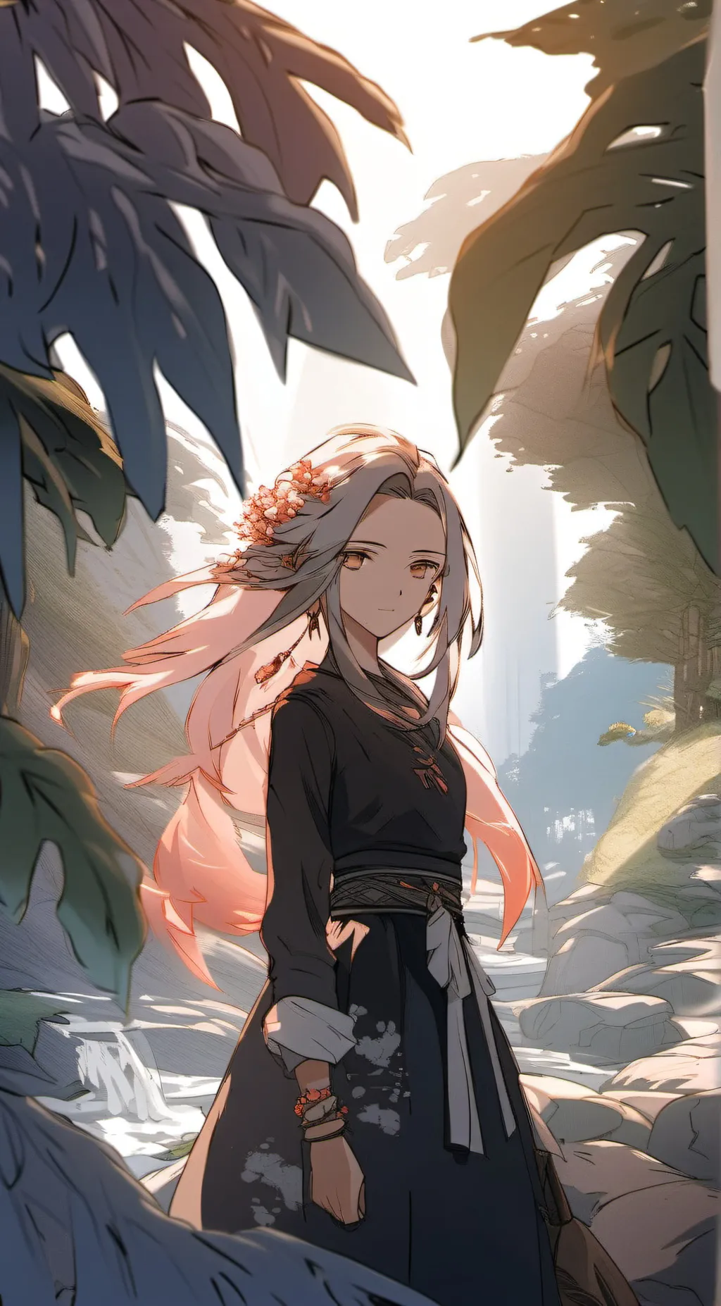 ai character: Ashley  background