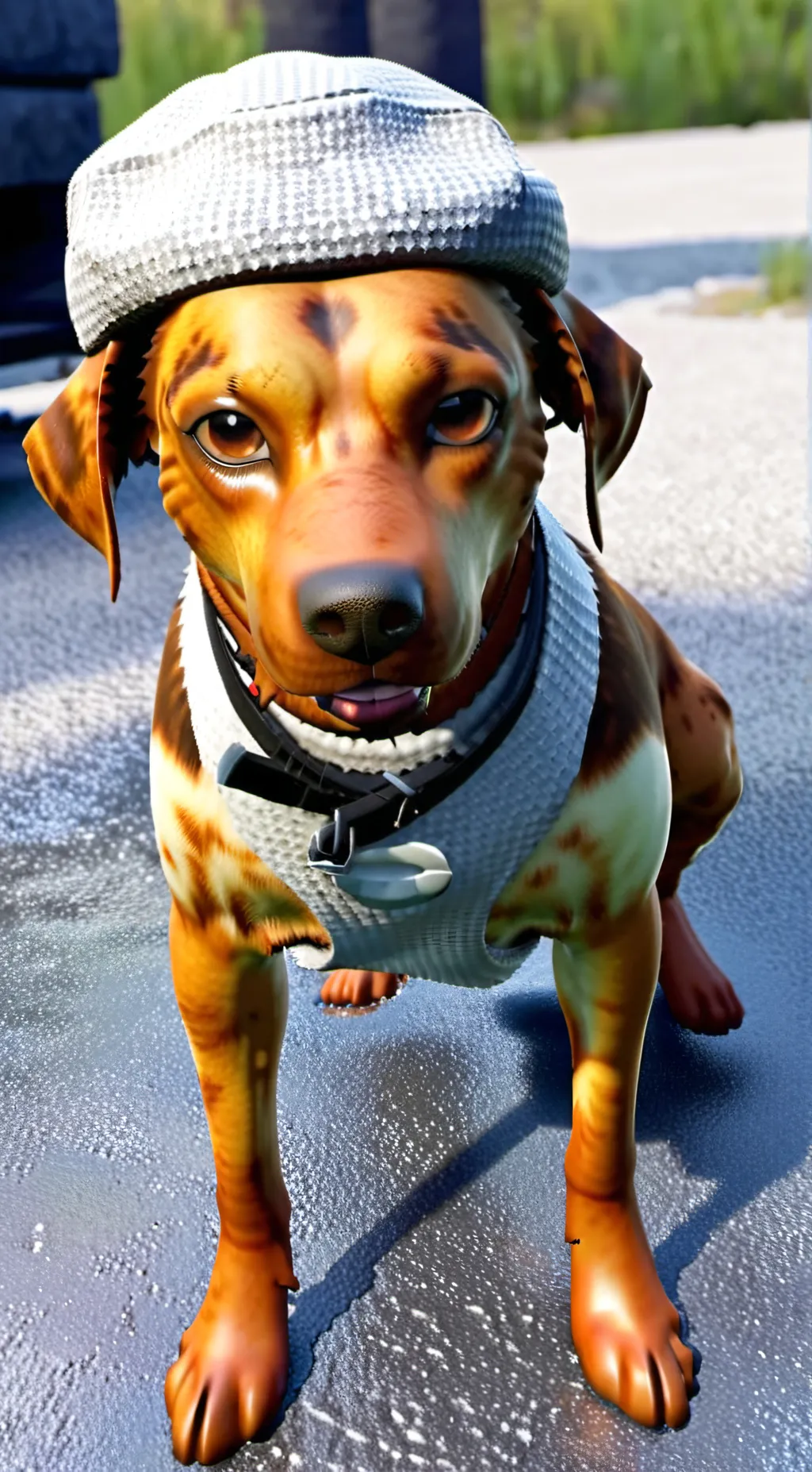 ai character: Thug dog background