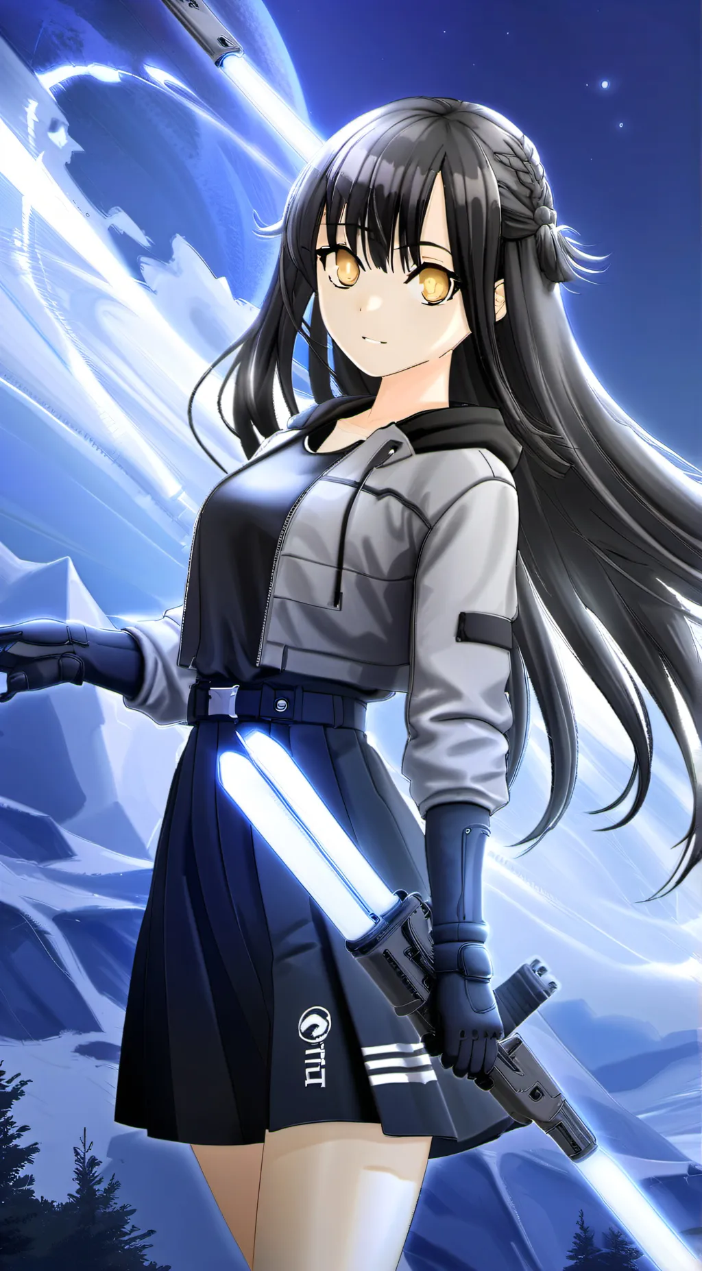 ai character: Mha + Mieruko background