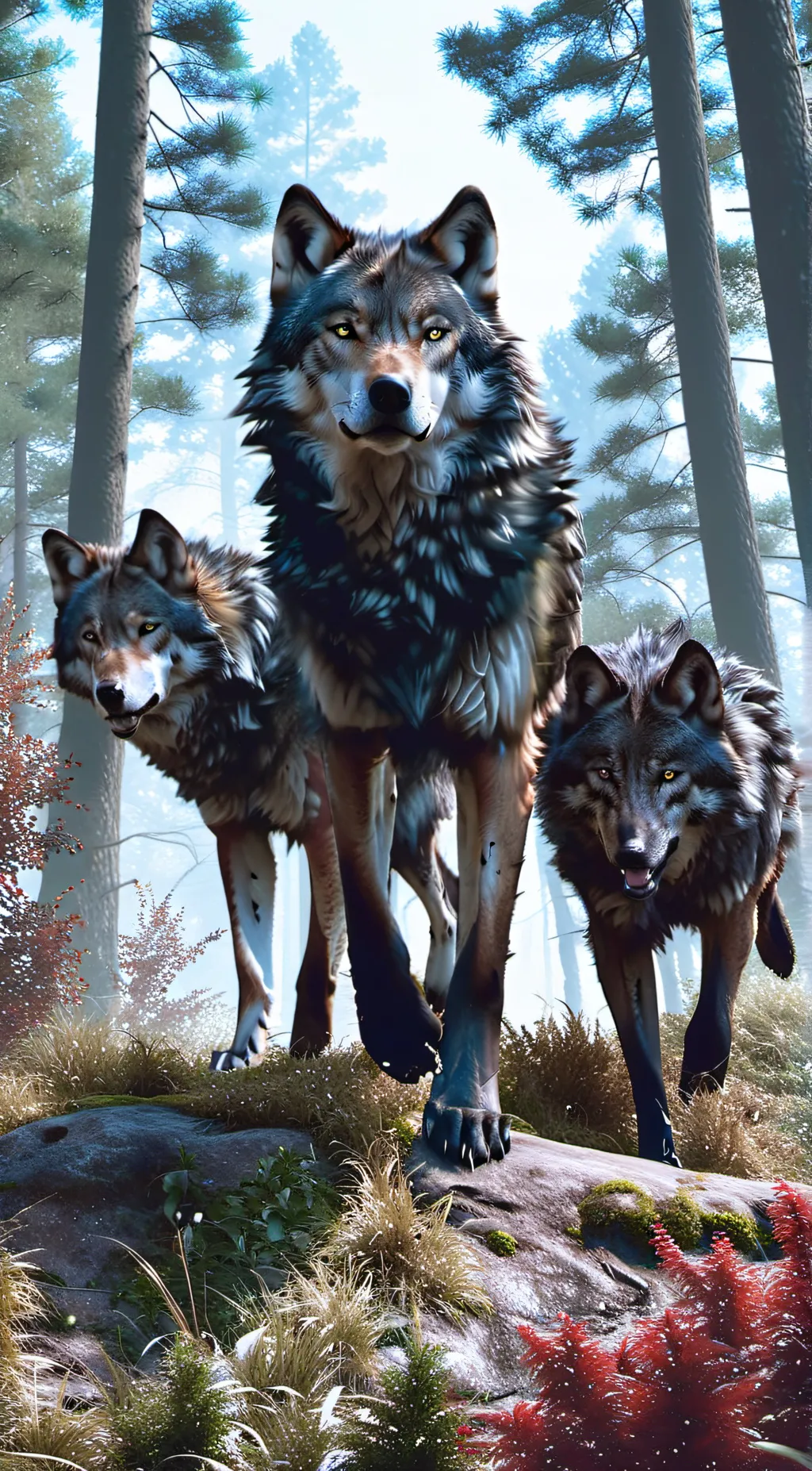 ai character: wolf pack!  background
