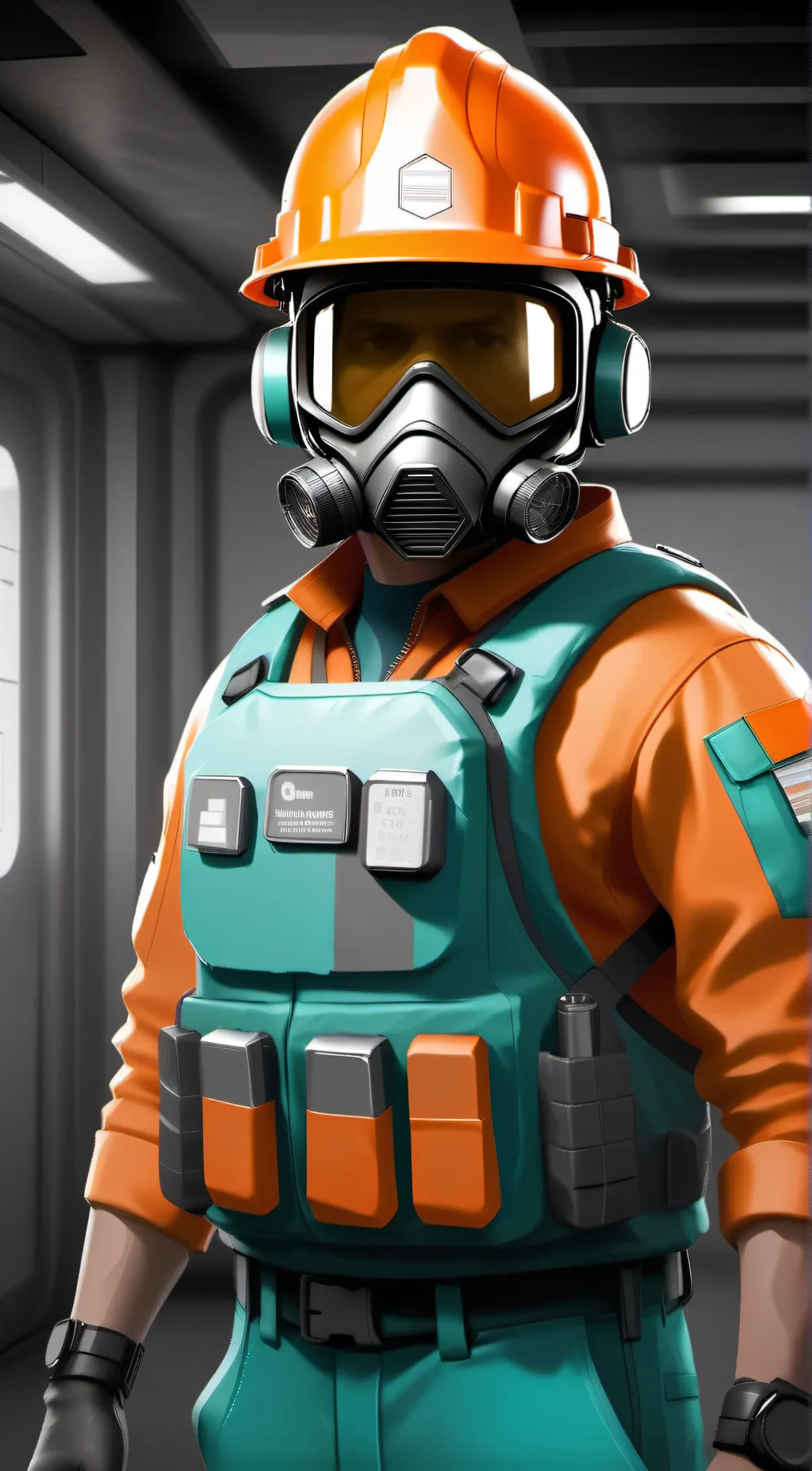 ai character: Orange  background