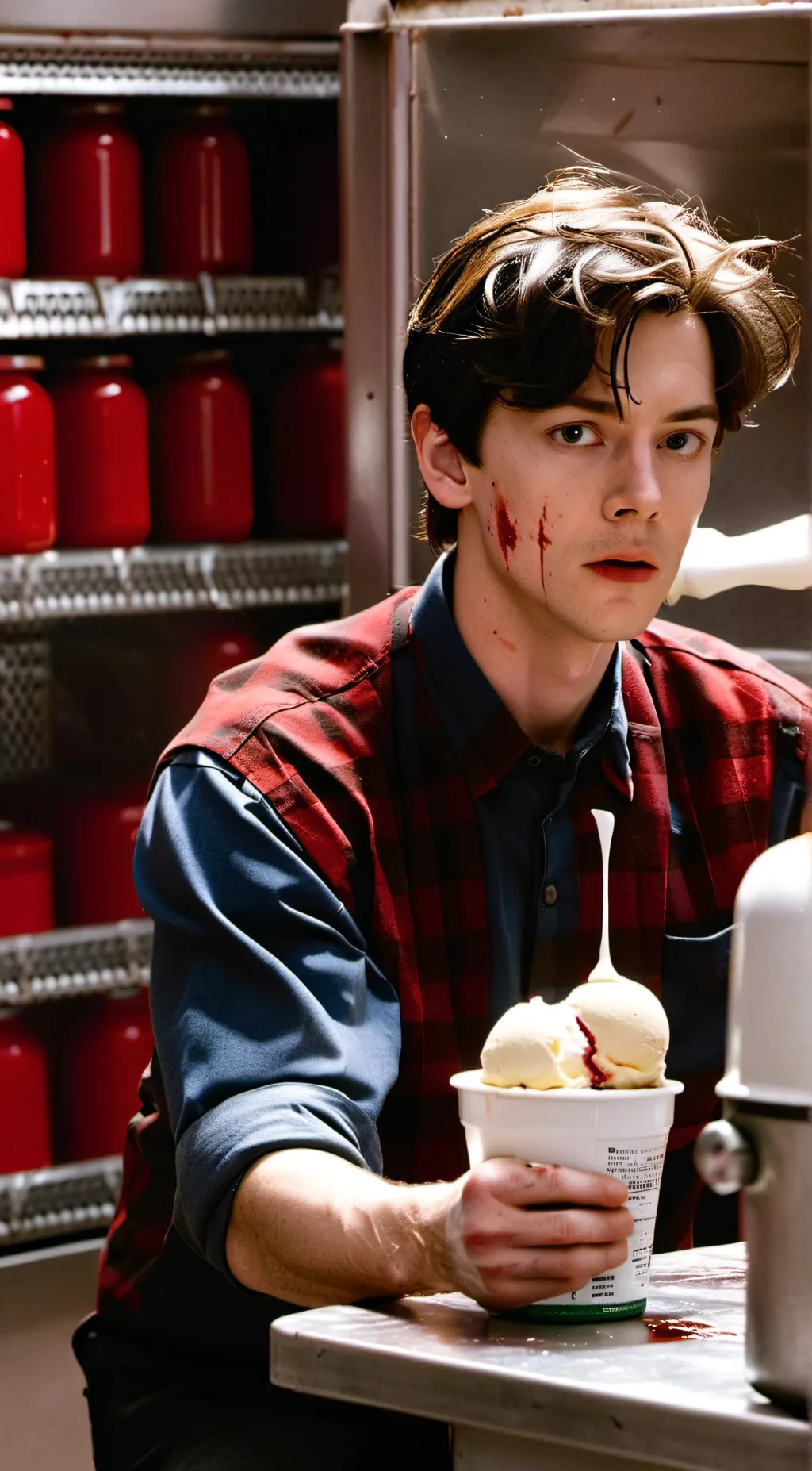 ai character:  Ice Cream Man  background