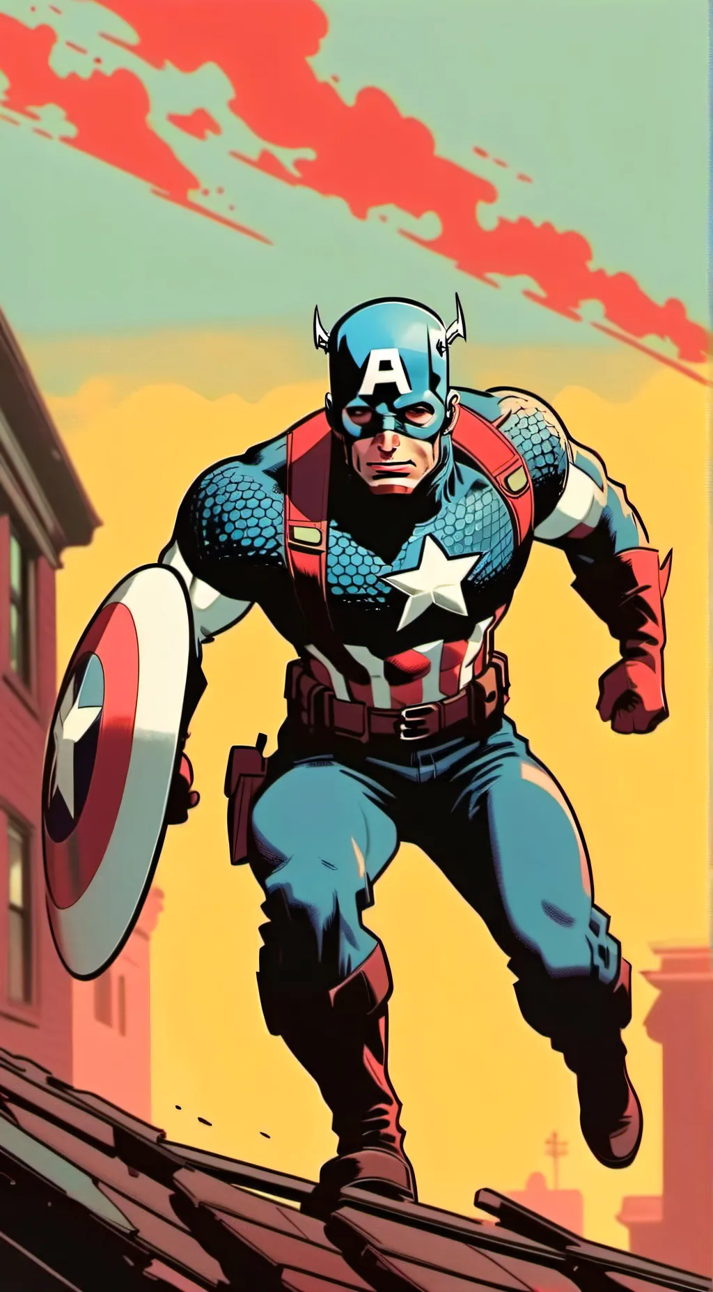 ai character: Captain America background
