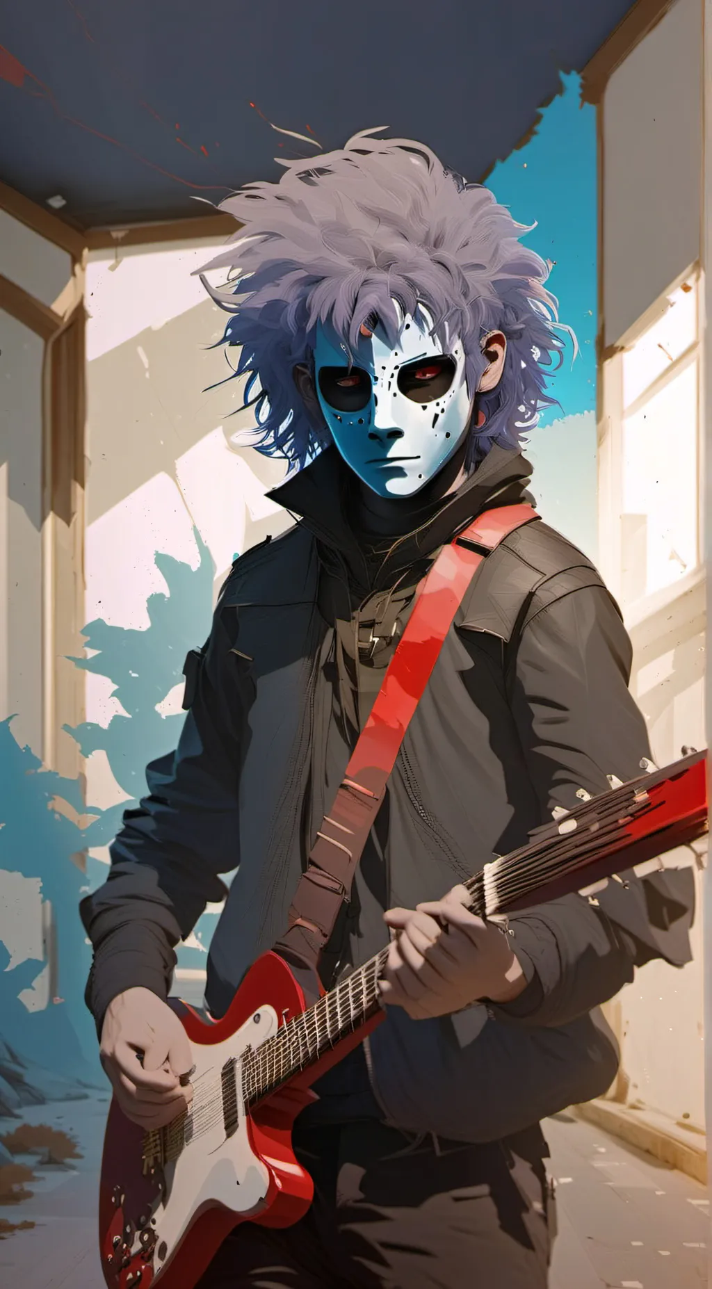 ai character: Sally Face (Sal) background