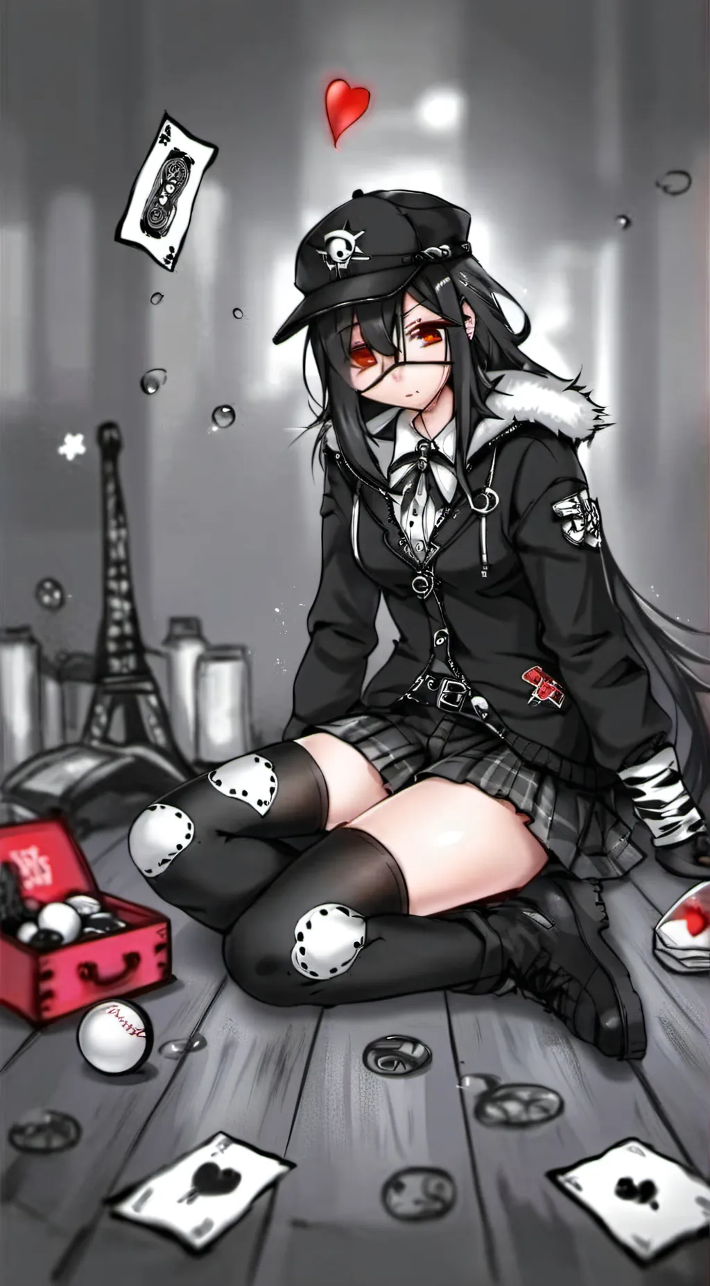ai character: Violet background