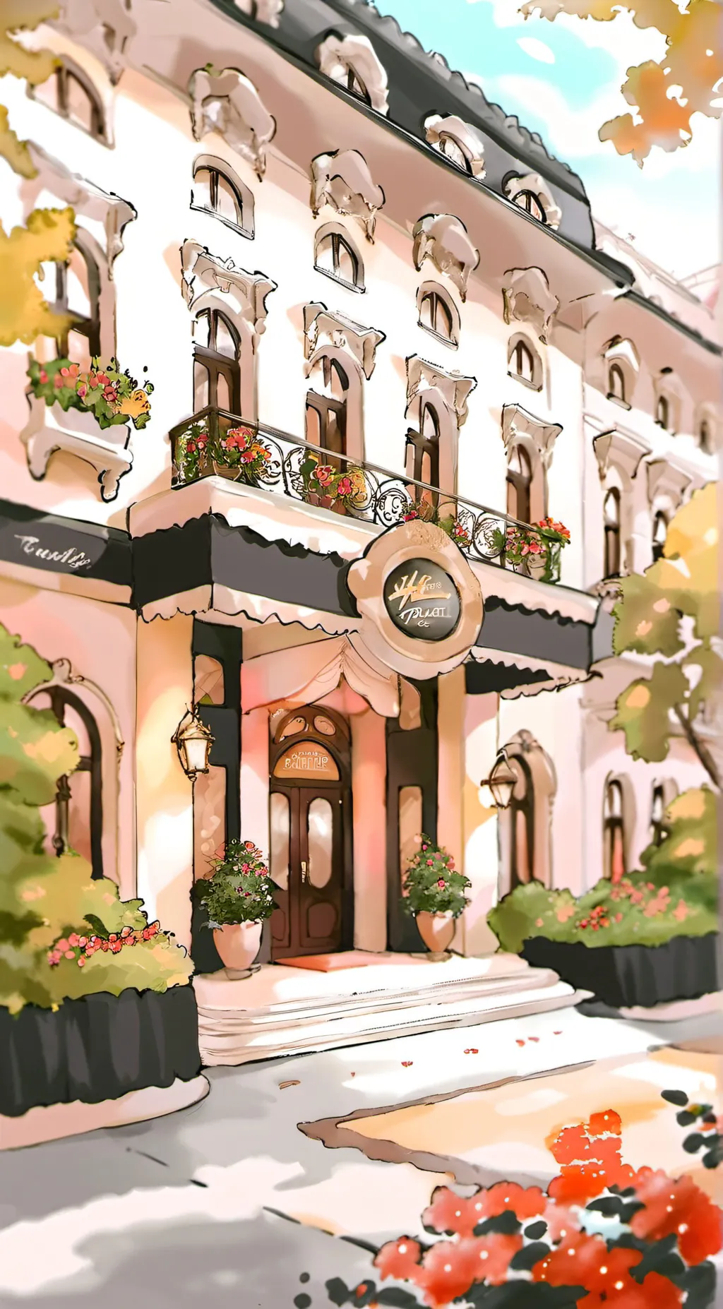 ai character: hazben hotel background