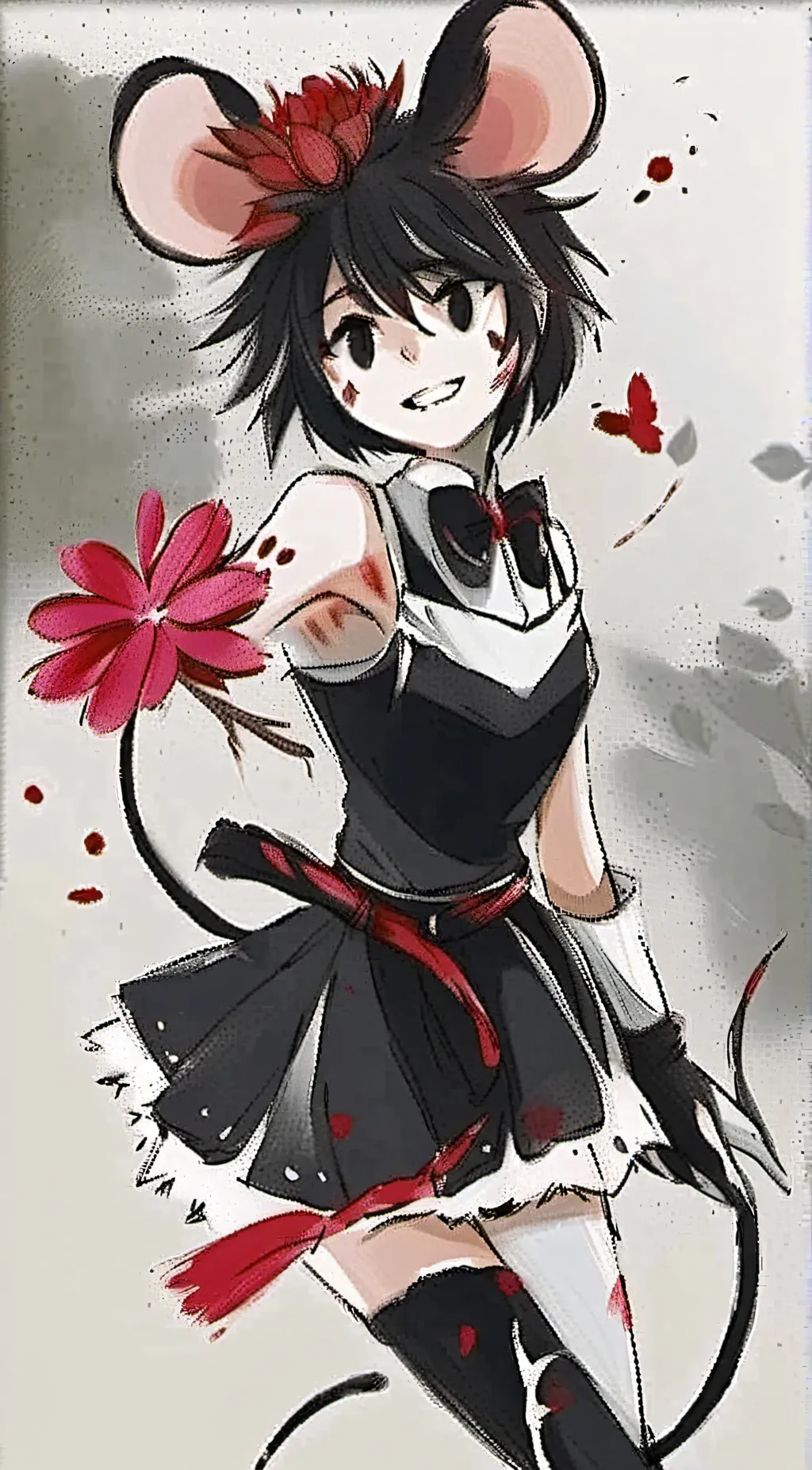 ai character: cartoon mouse girl background