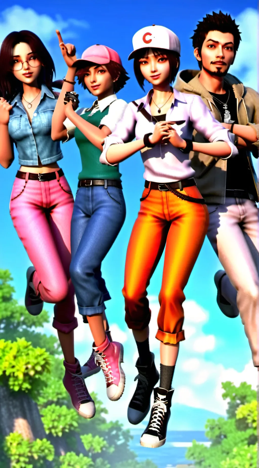 ai character: friend group background