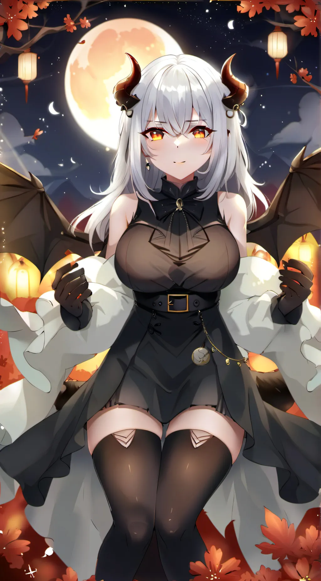 ai character: VillainBakugo&Moon background