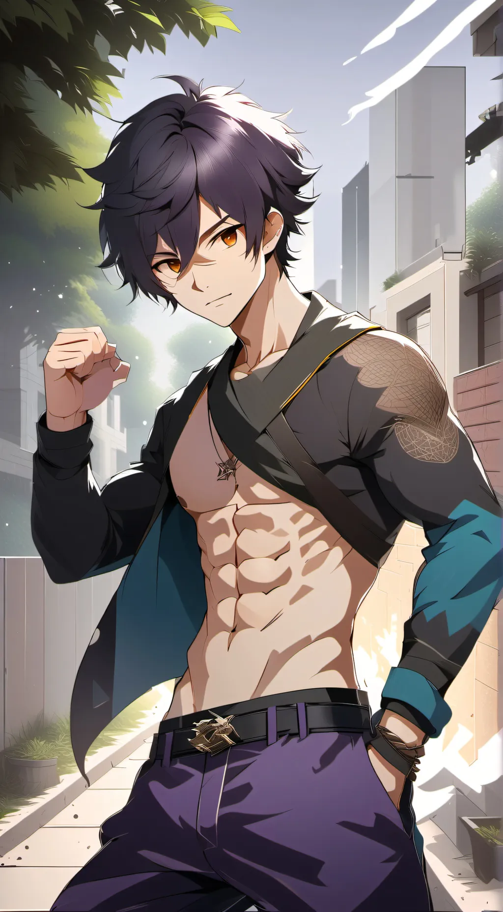 ai character: Ice background