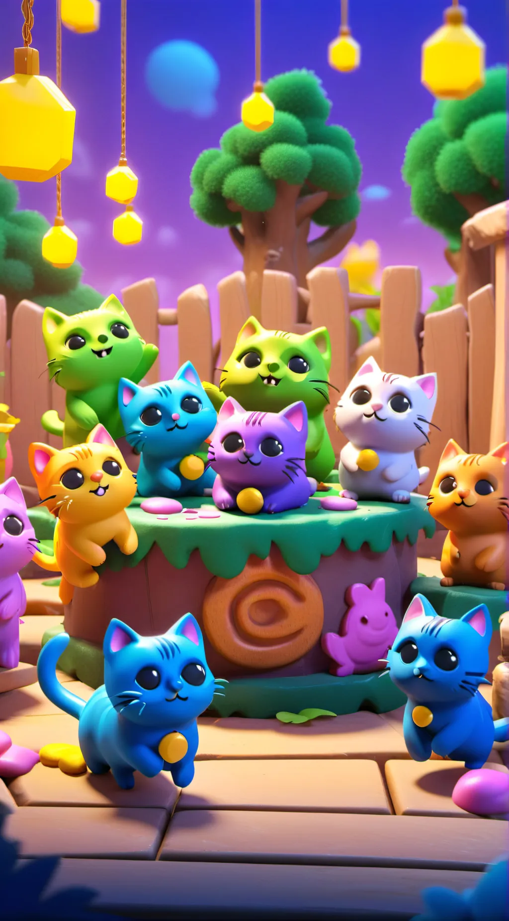 ai character: smileing criteter background