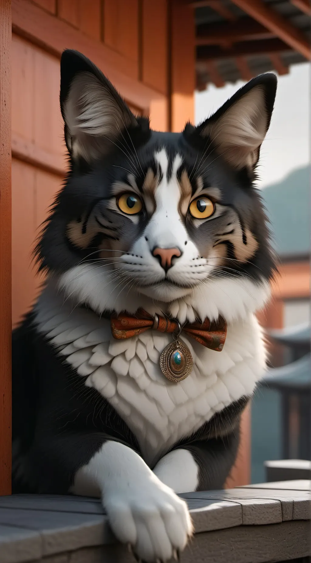 ai character: cat simp cameraman background