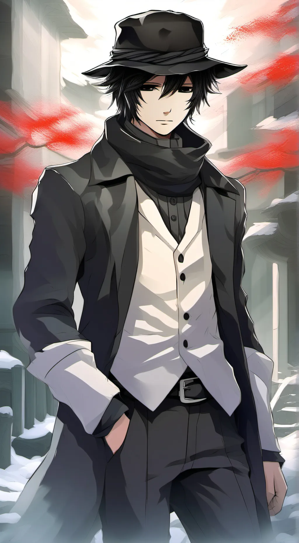 ai character: Punpun (human) background