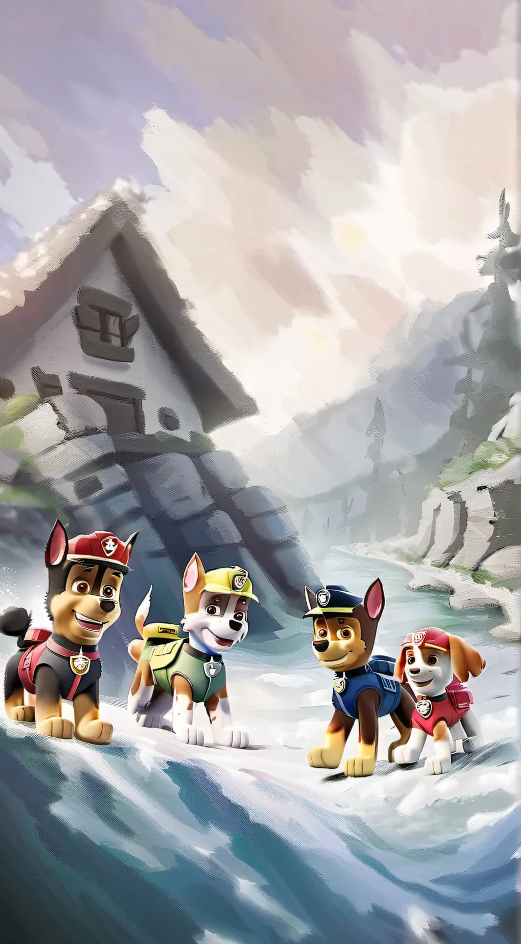 ai character: Paw patrol  background