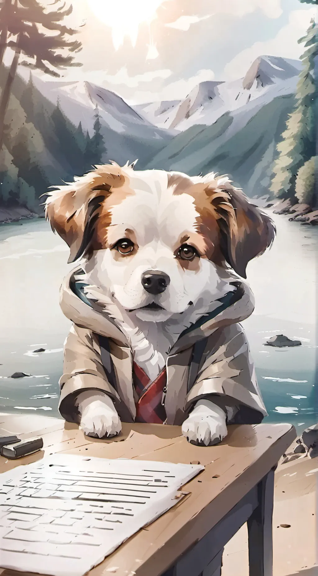 ai character: dog day stream background