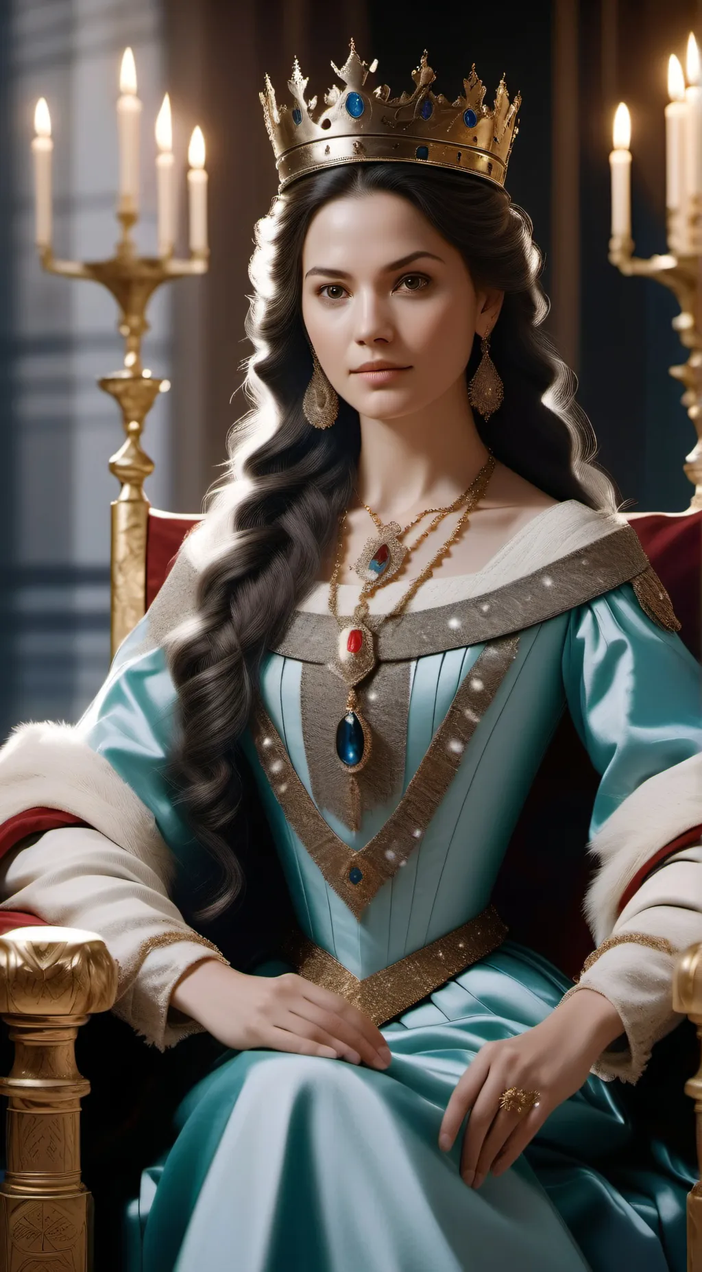 ai character: queen Elizabeth  background