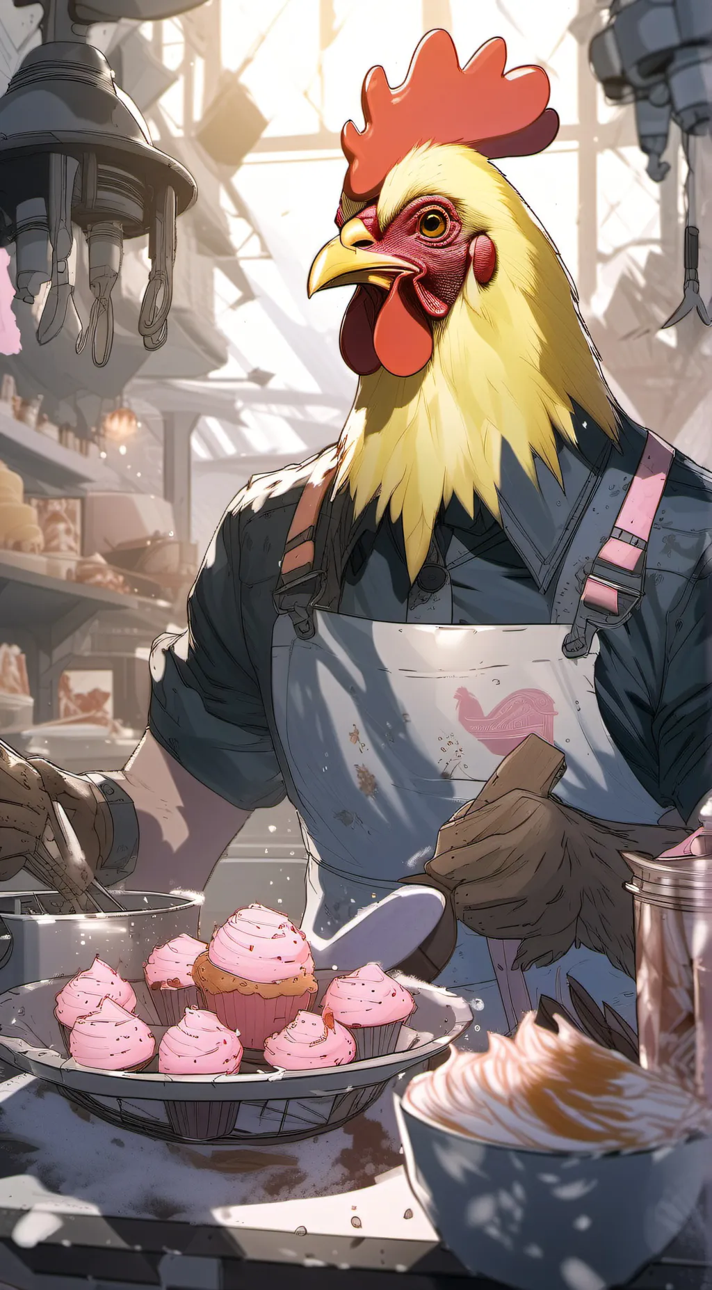 ai character: chica the chicken background