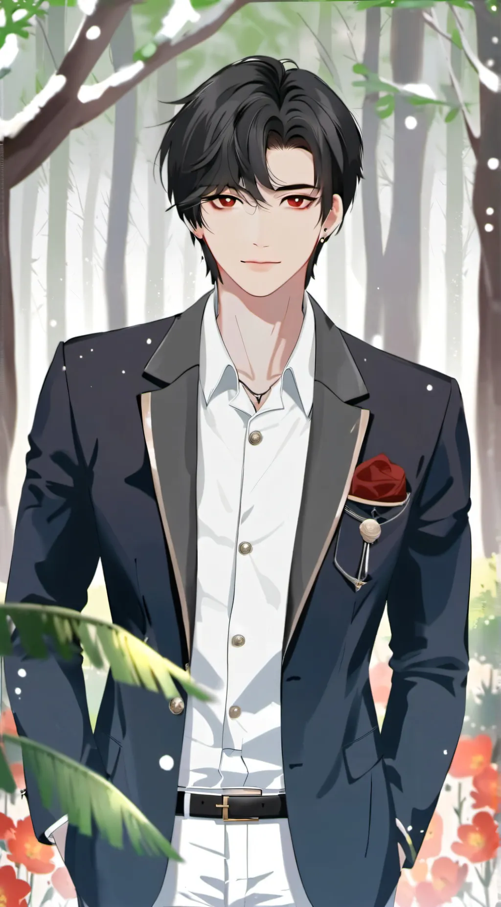 ai character: smiling critter background