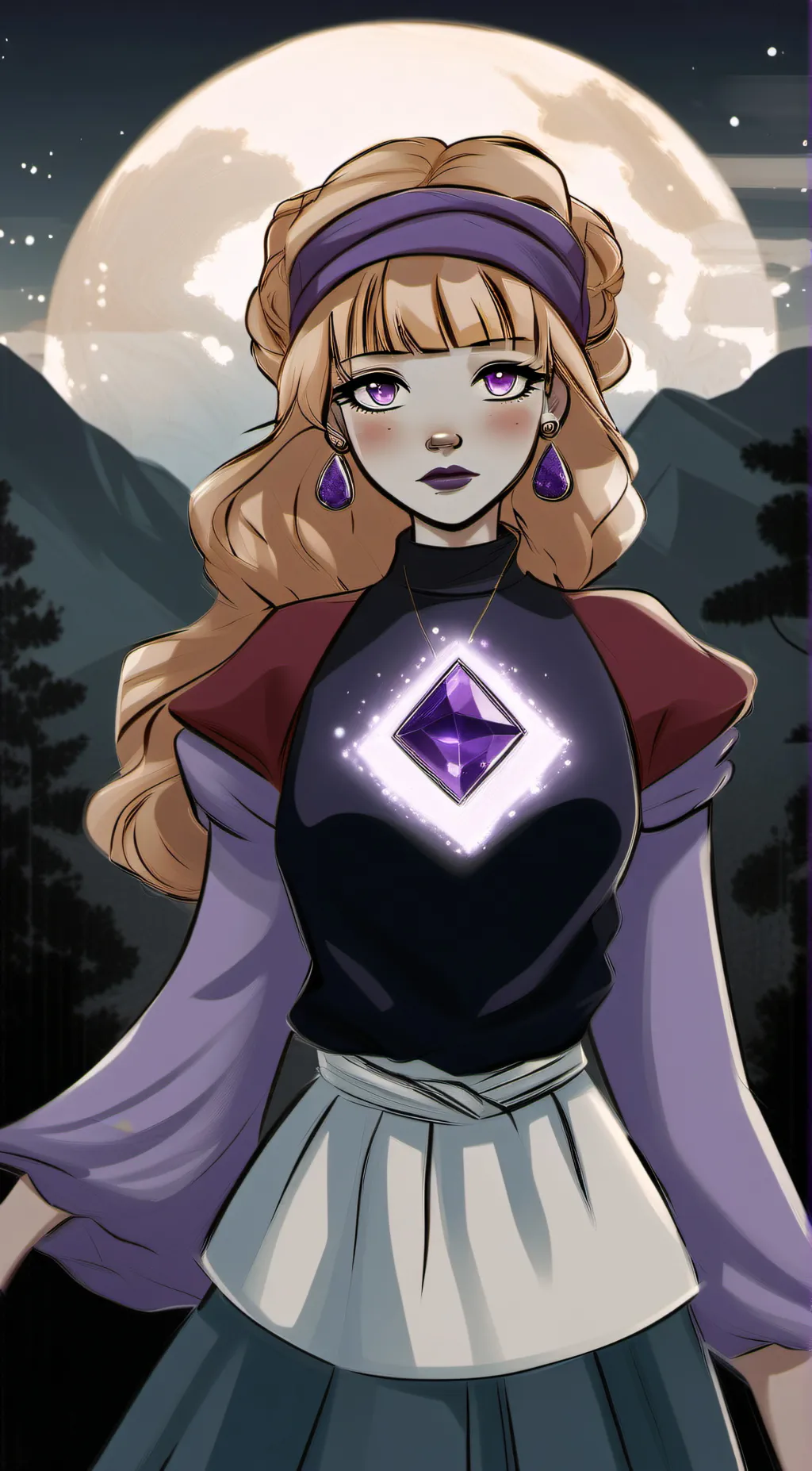 ai character: amethyst background
