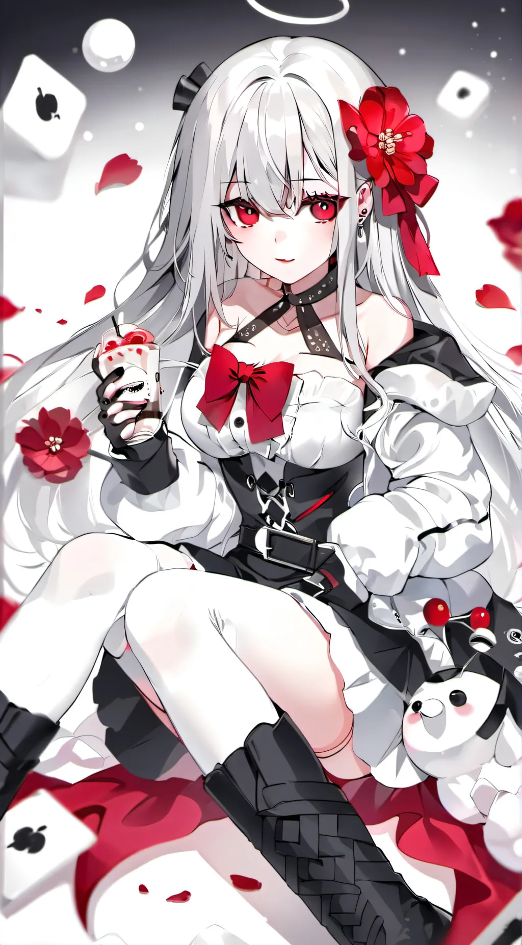 ai character: happy background
