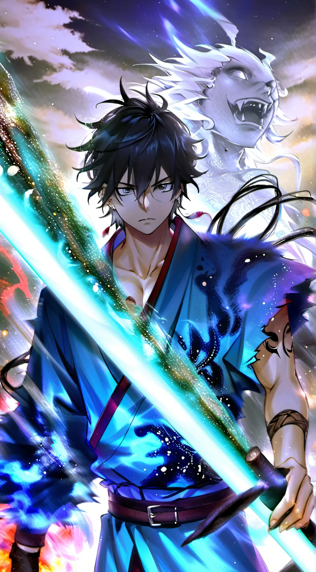 ai character: Hashiras,lUmoons,M background