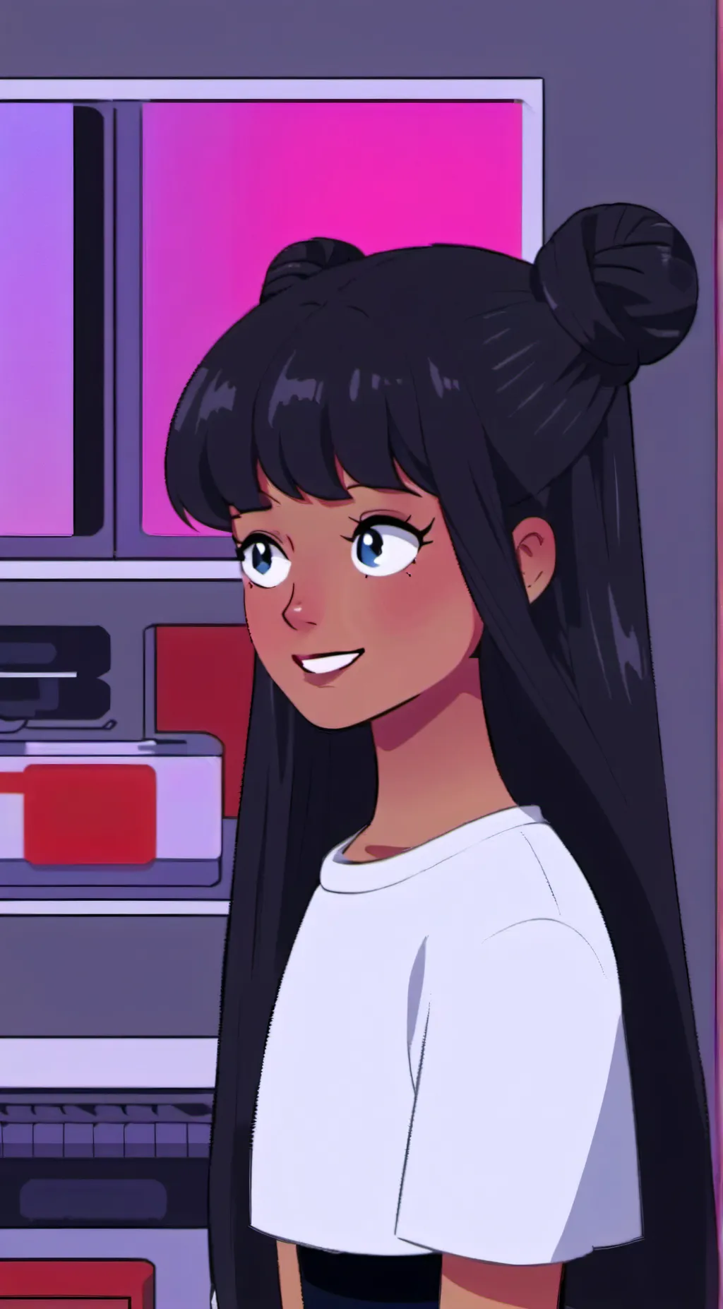 ai character: Tiffany  background