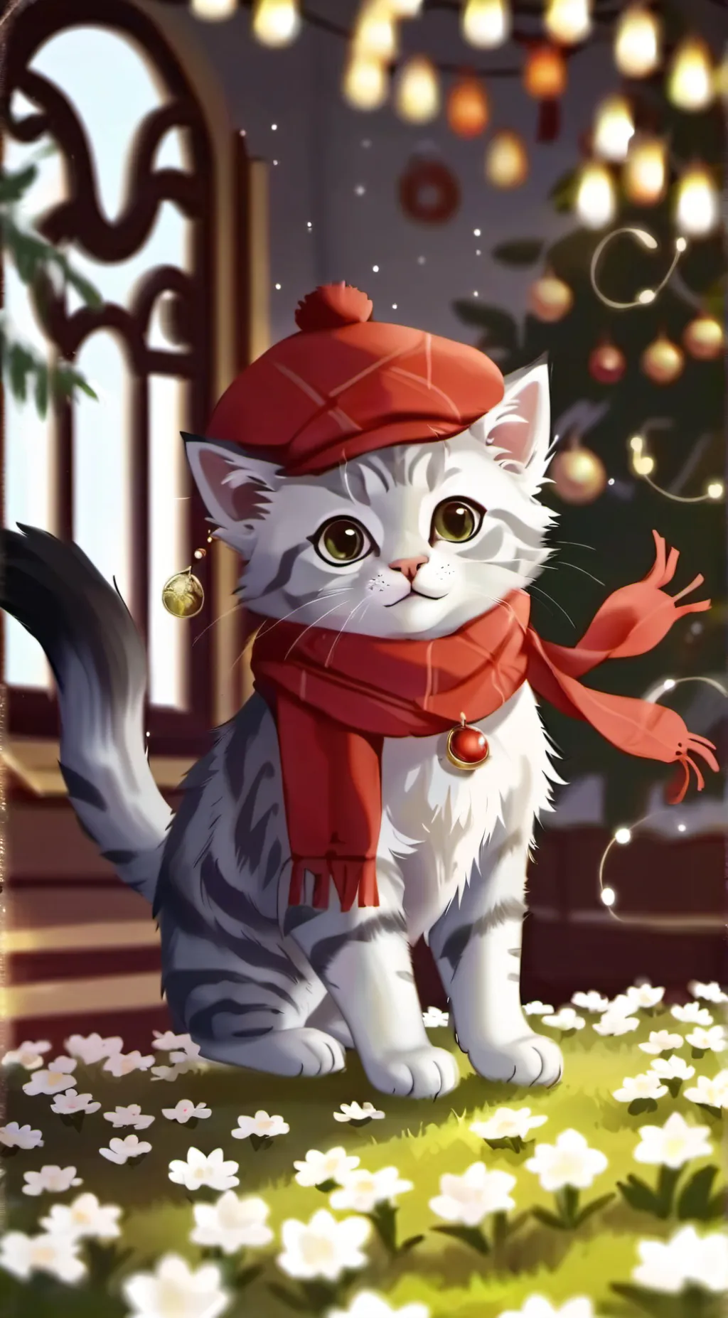 ai character: Cute kitten background