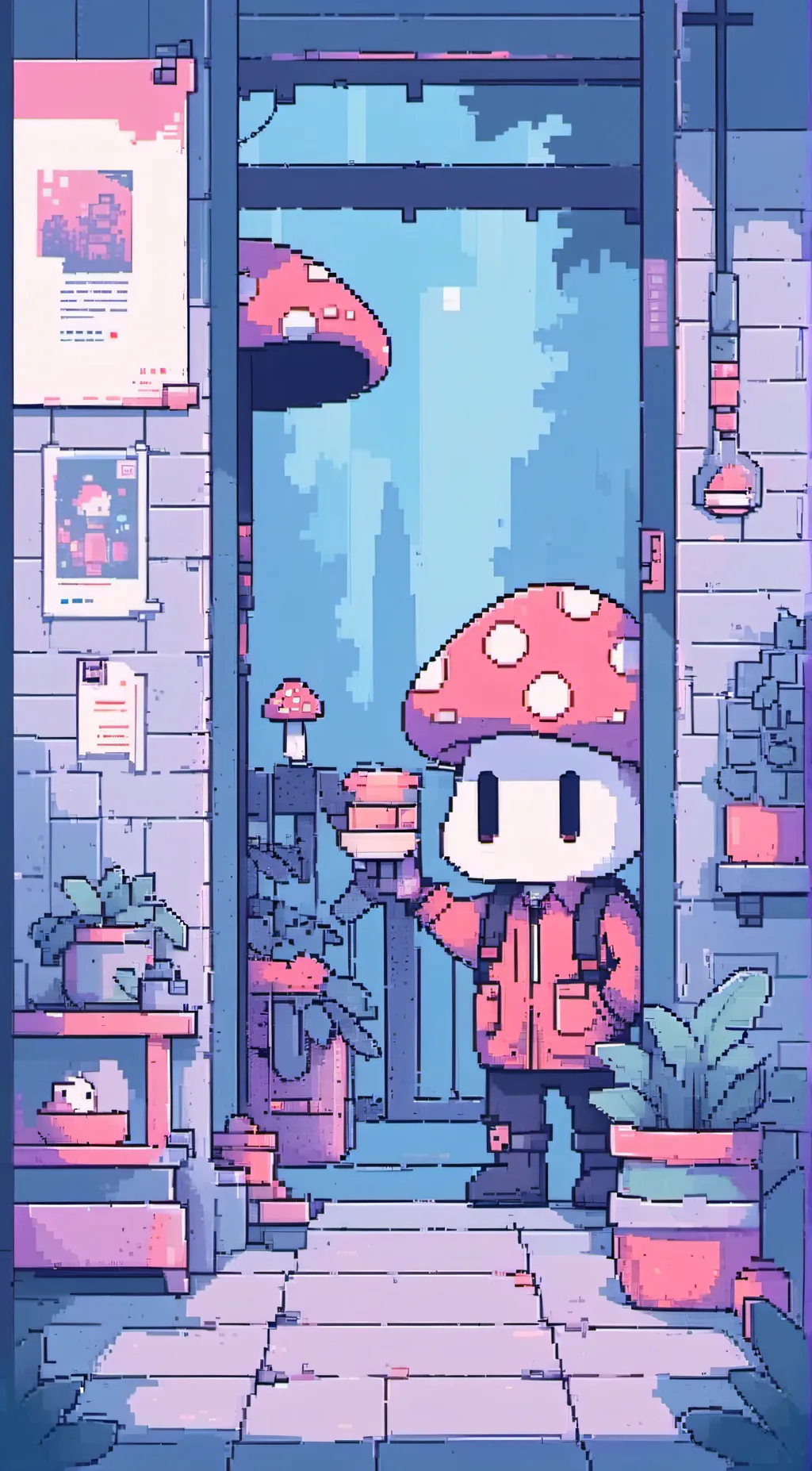 ai character: 💖Mushroom buddy💖 background