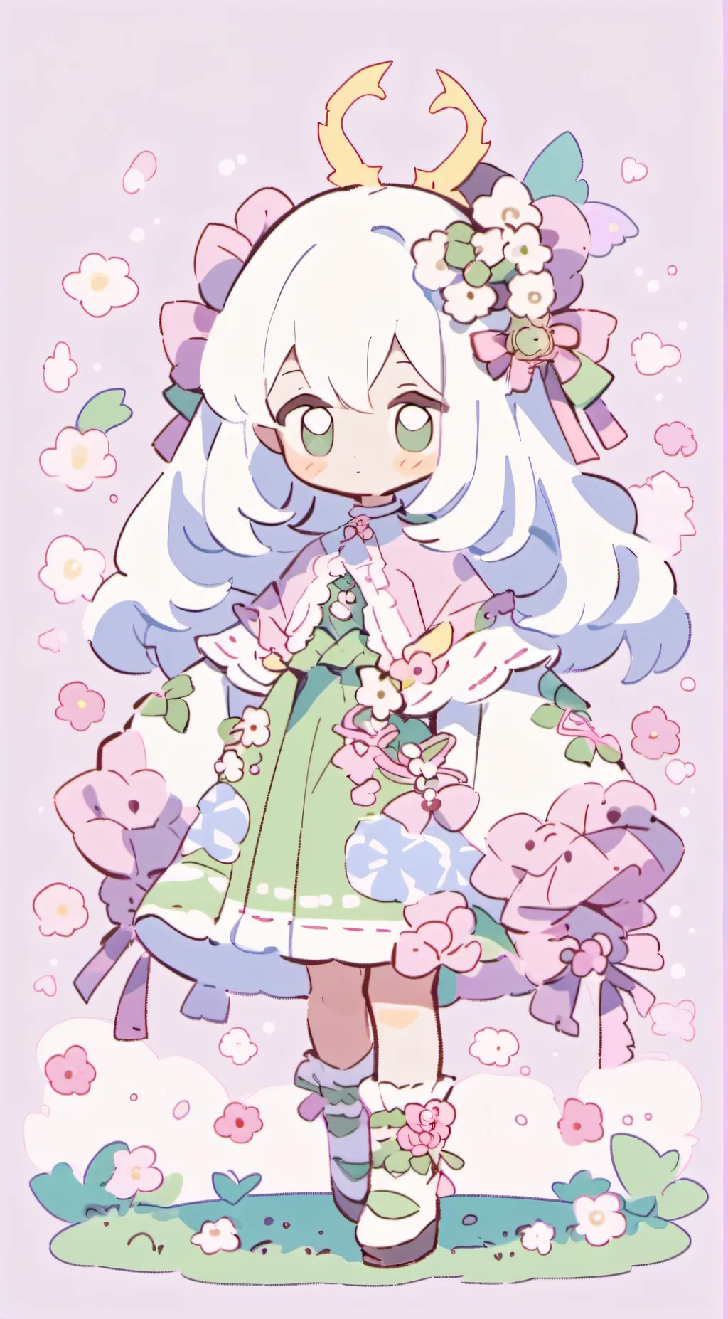 ai character: Flor background