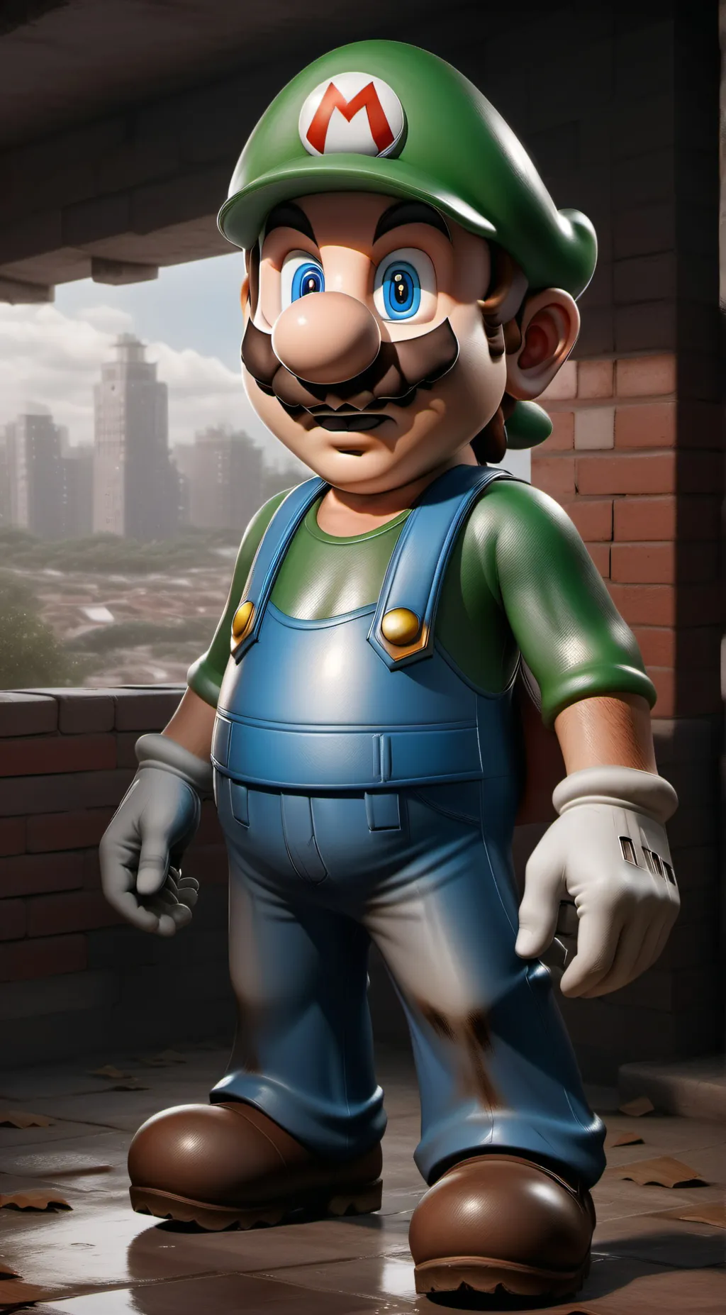 ai character: Luigi background