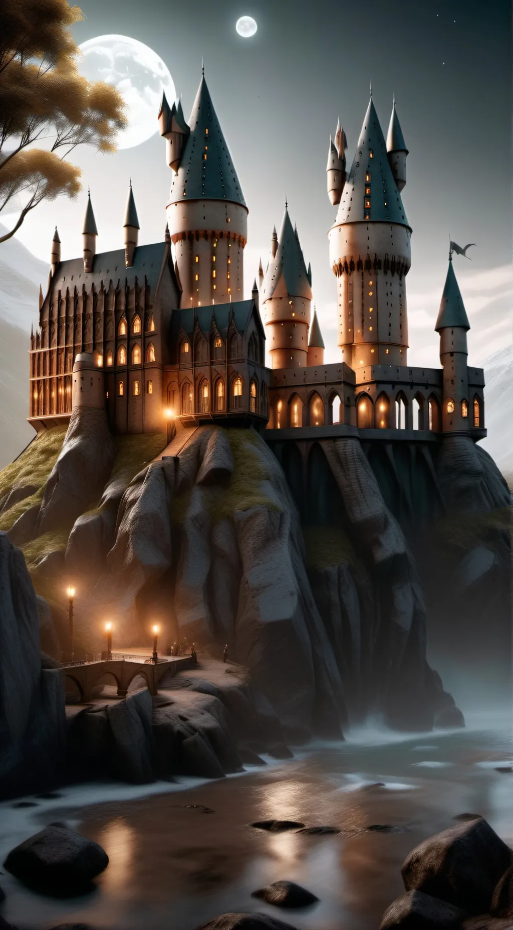 ai character: Hogwarts❤💚💛💙 background