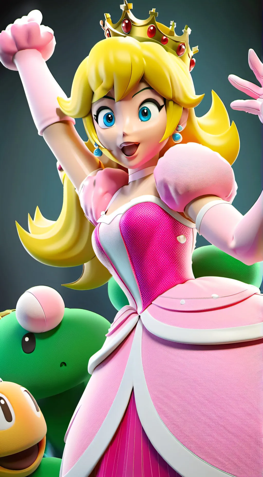 ai character: Princess Peach background