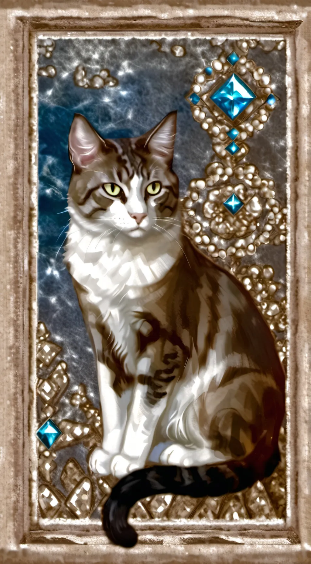 ai character: Diamond cat background