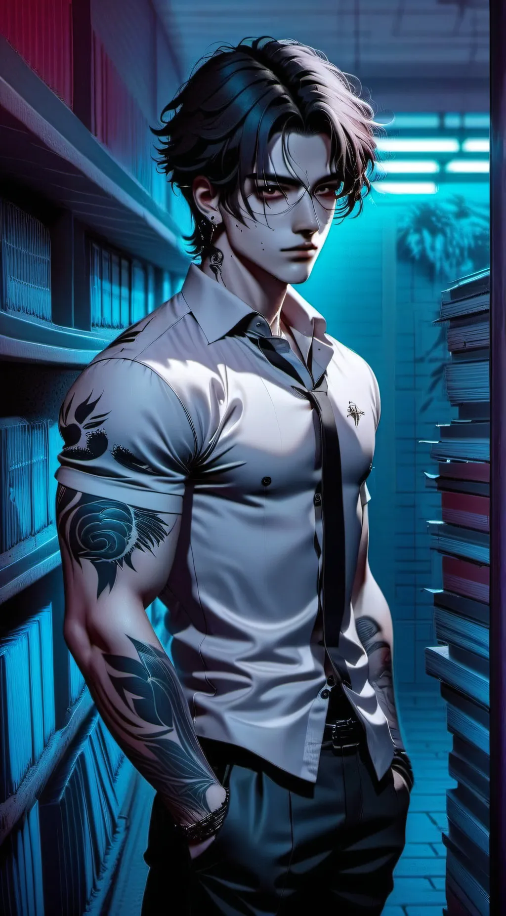 ai character: Adrien smith  background