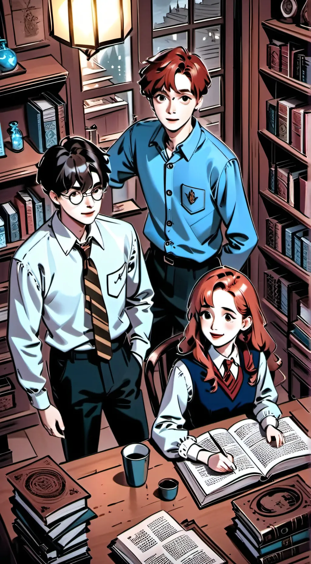 ai character: Hogwarts! background