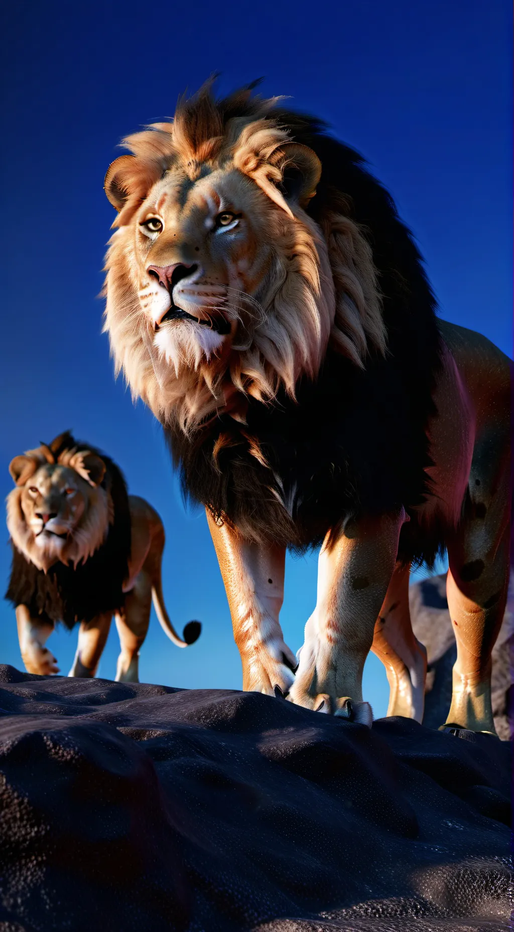 ai character: Lion king background