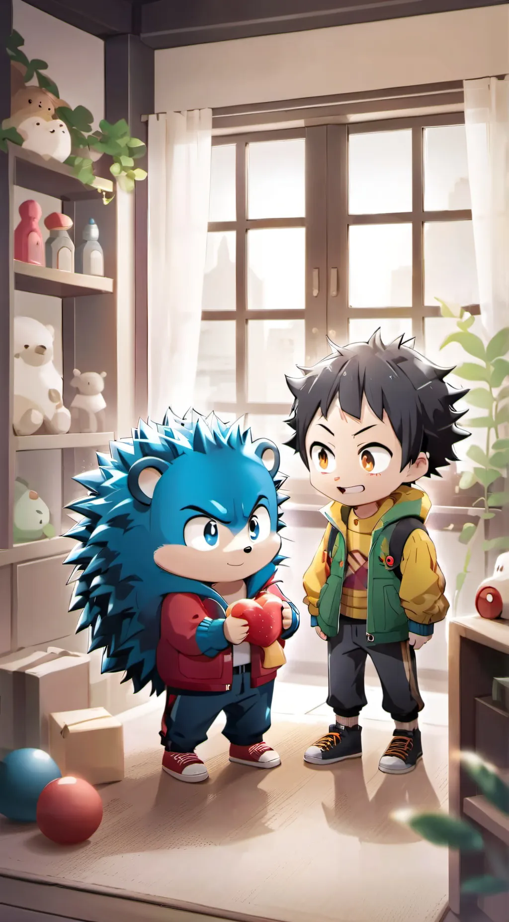 ai character: Sonic the toy background