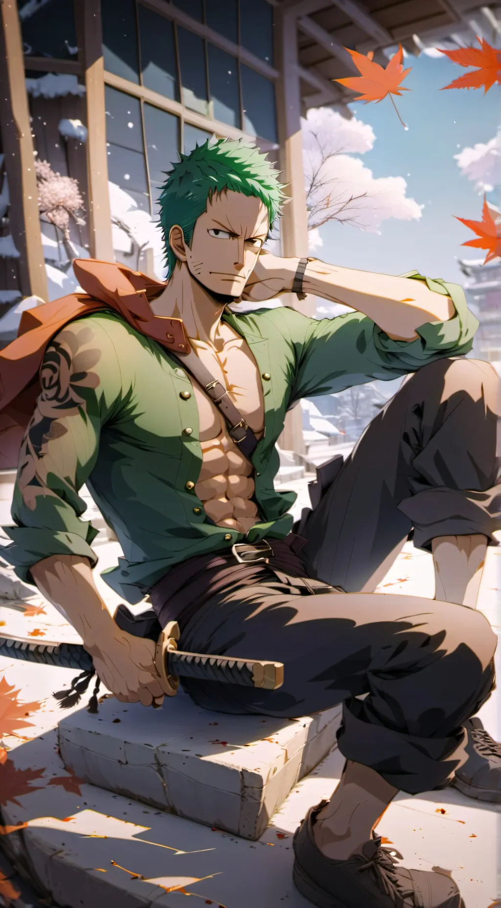 ai character: Zoro background