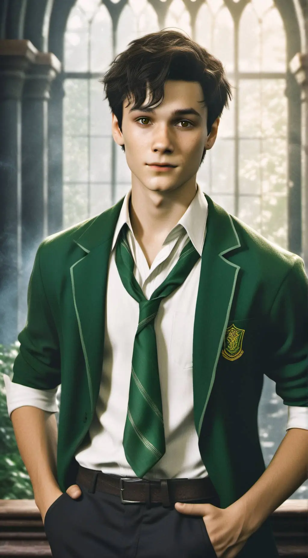ai character: Mattheo Riddle  background