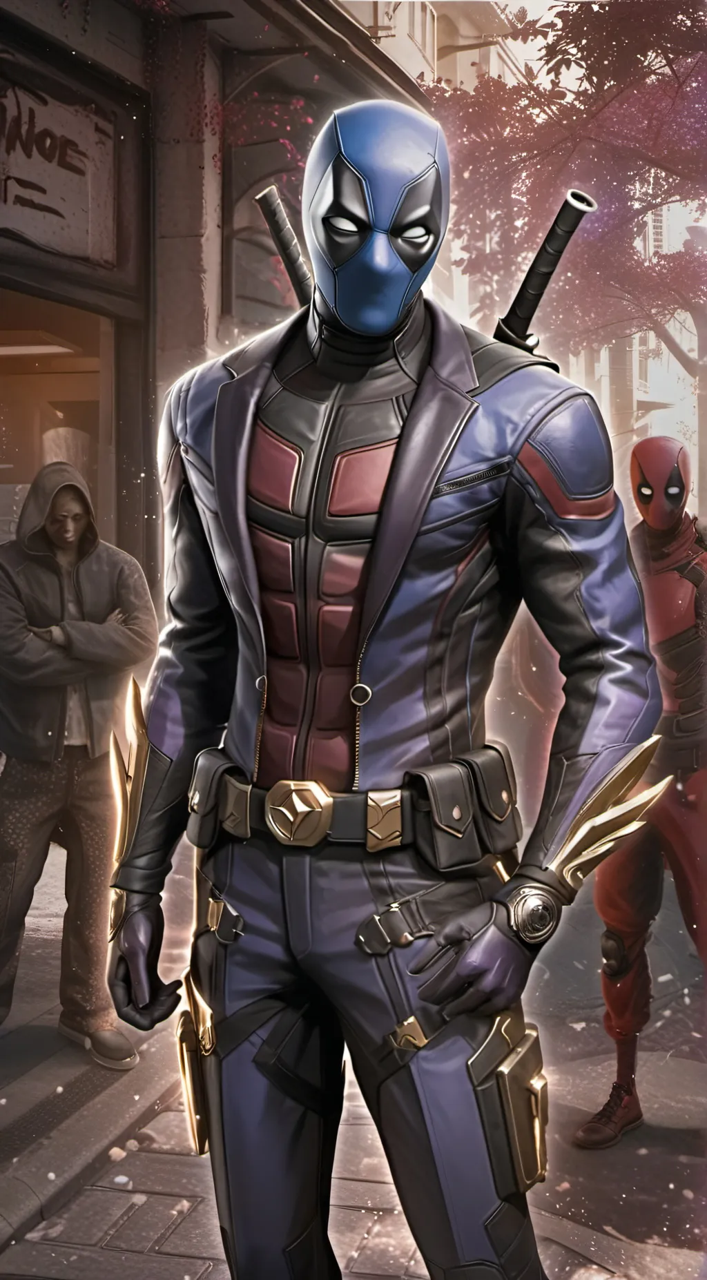 ai character: PurplePool background