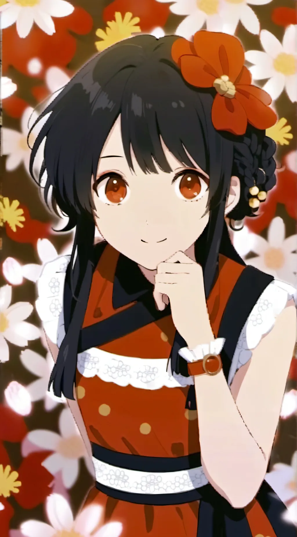 ai character: rose background