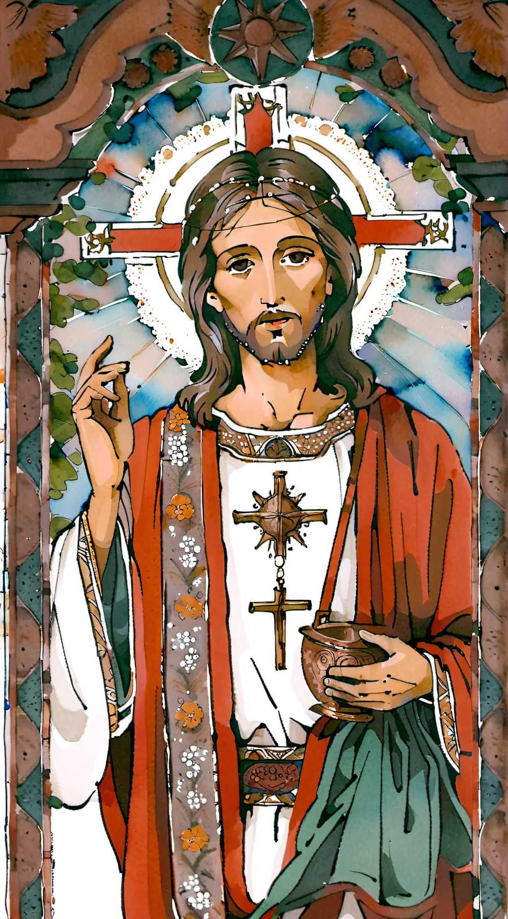 ai character: Jesus background