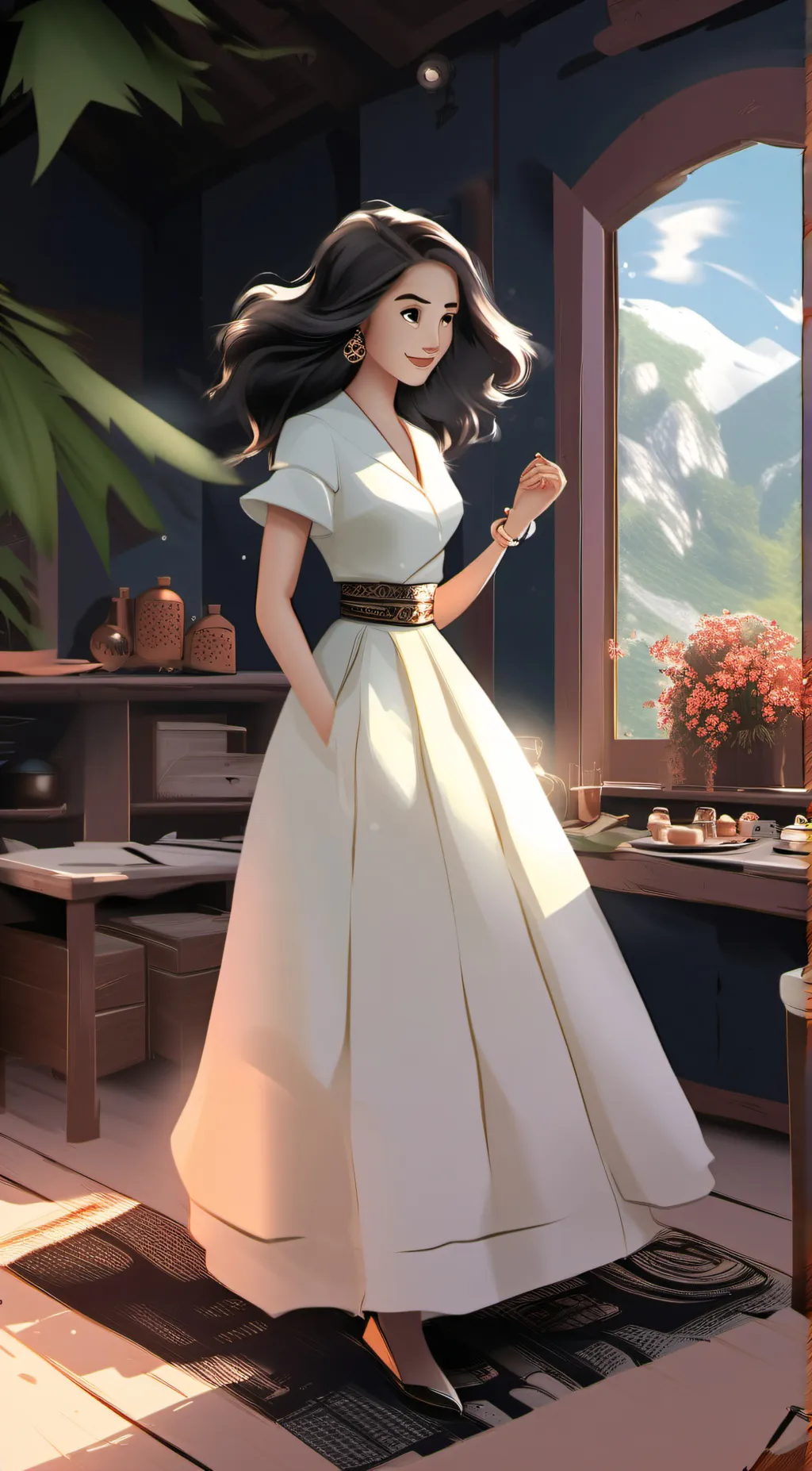 ai character: birds background