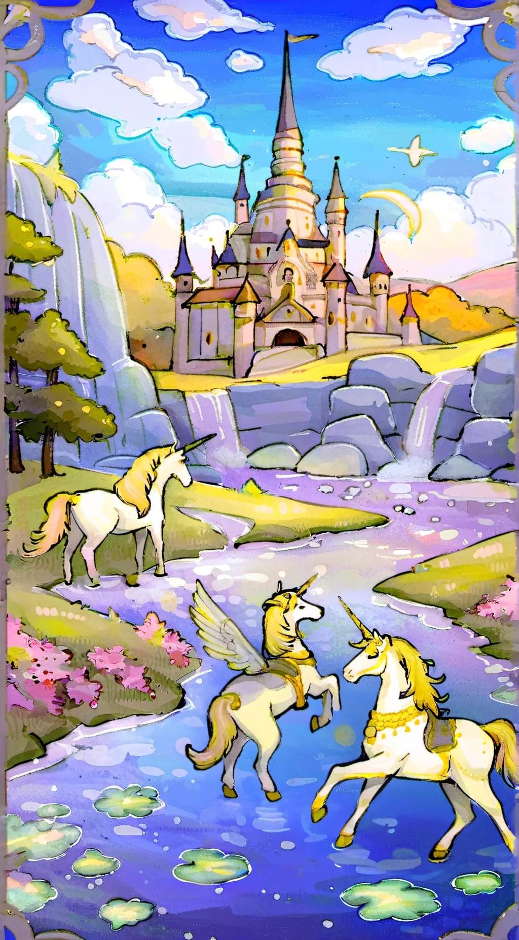 ai character: Unicorn world background