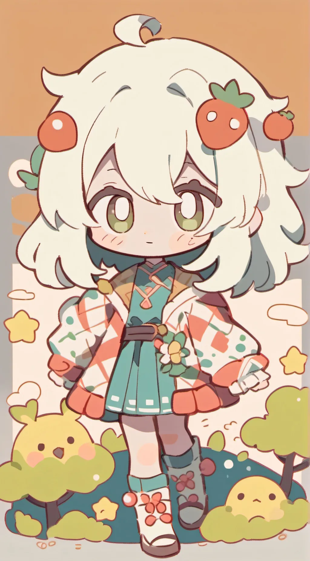 ai character: rose background