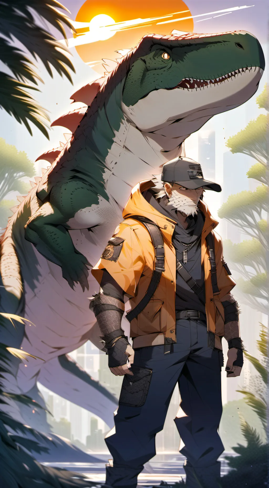 ai character: my trex boyfriend  background